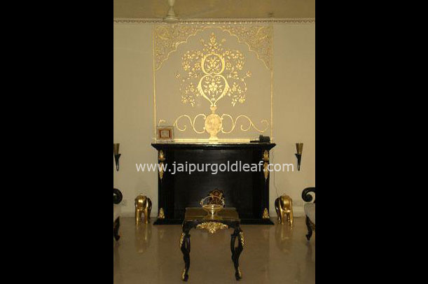 24k GOLDLEAFING on Wall Jaipur — Jaipur Gold Leaf