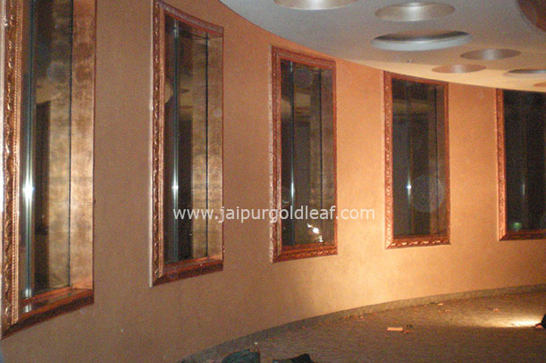 Copper leafing at Copper Leafing - Om Tower, Jaipur — Jaipur Gold Leaf