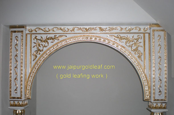 Antique gold leafing at Gold Leafing Work, Jaipur — Jaipur Gold Leaf